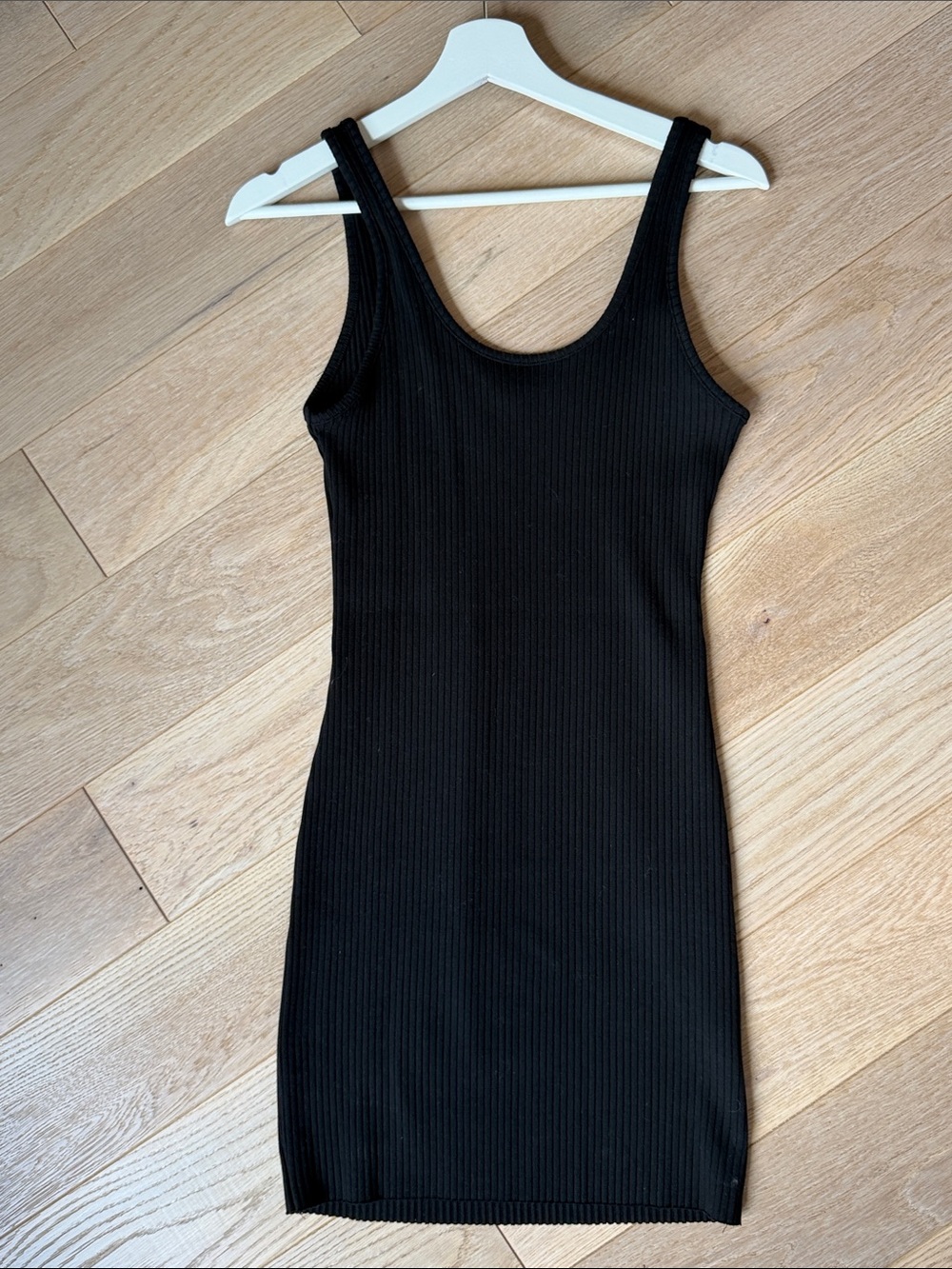 Calvin Klein Jeans Black Ribbed Tank Mini Dress